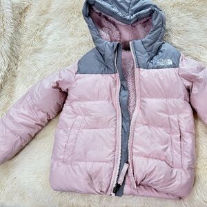 Pink and Gray The North Face girls jacket
